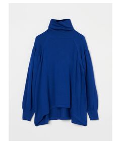 three dots / スリードッツ ニット・セーター | Moist rib turtle neck flair top