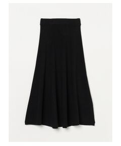 Moist rib flair skirt