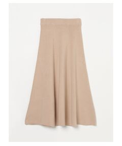 Moist rib flair skirt