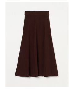 Moist rib flair skirt