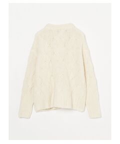 Curly boucle boxy pullover