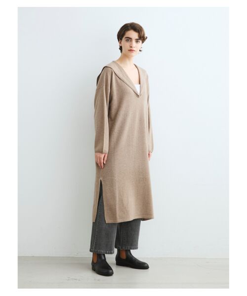 three dots / スリードッツ ニット・セーター | Washable wool cashmere dress | 詳細9