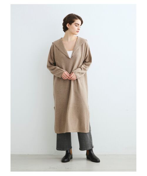 three dots / スリードッツ ニット・セーター | Washable wool cashmere dress | 詳細10