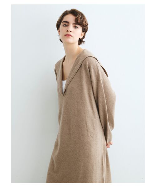 three dots / スリードッツ ニット・セーター | Washable wool cashmere dress | 詳細6