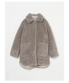 three dots / スリードッツ その他アウター | Upcycled eco fur middle coat