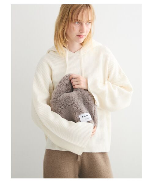 three dots / スリードッツ ショルダーバッグ | Upcycled eco fur mini tote bag | 詳細7