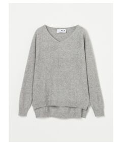 three dots / スリードッツ ニット・セーター | Fur cashmere l/s v neck pullover