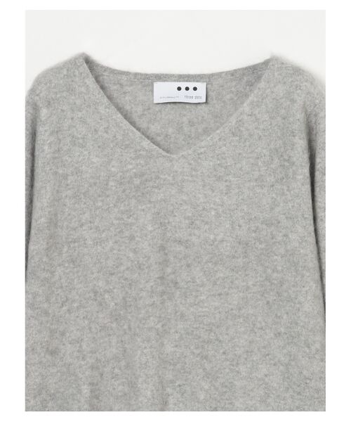 three dots / スリードッツ ニット・セーター | Fur cashmere l/s v neck pullover | 詳細2