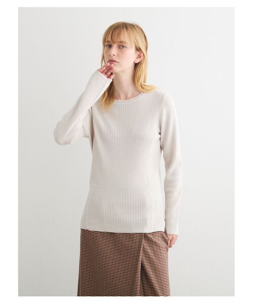 three dots / スリードッツ ニット・セーター | Wool outfit tee-knit crew neck | 詳細6