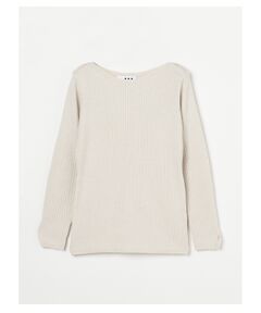 Wool outfit tee-knit boat neck