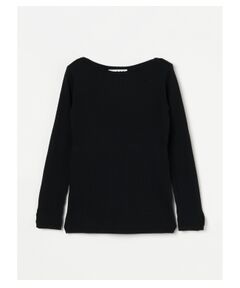 Wool outfit tee-knit boat neck