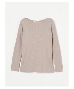 Wool outfit tee-knit boat neck