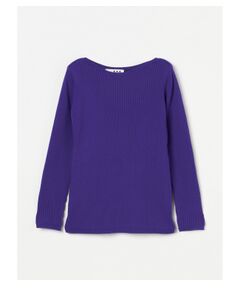 Wool outfit tee-knit boat neck