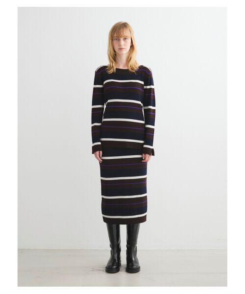 three dots / スリードッツ ニット・セーター | Wool outfit midi straight skirt | 詳細9