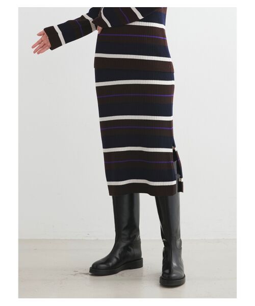 three dots / スリードッツ ニット・セーター | Wool outfit midi straight skirt | 詳細6