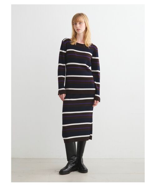 three dots / スリードッツ ニット・セーター | Wool outfit midi straight skirt | 詳細7