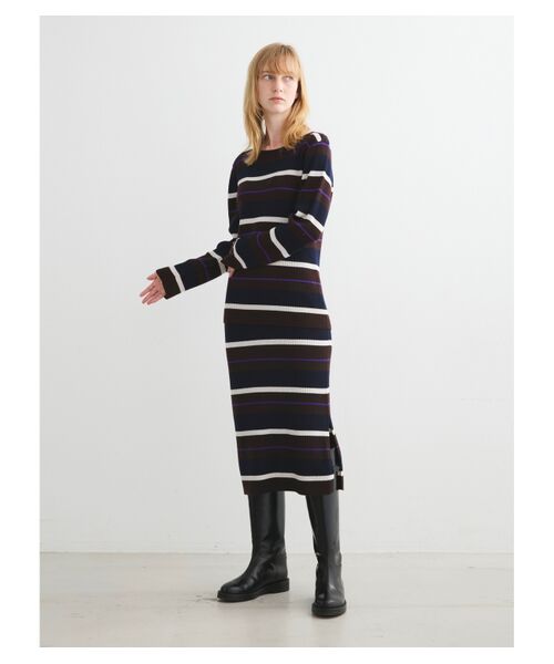 three dots / スリードッツ ニット・セーター | Wool outfit midi straight skirt | 詳細8
