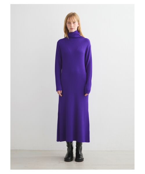 three dots / スリードッツ ニット・セーター | Wool outfit aline long dress | 詳細9