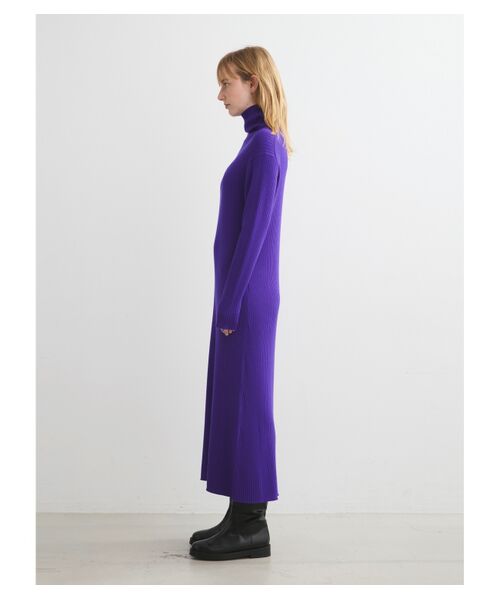 three dots / スリードッツ ニット・セーター | Wool outfit aline long dress | 詳細10