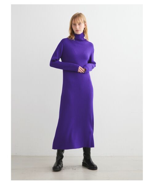 three dots / スリードッツ ニット・セーター | Wool outfit aline long dress | 詳細8
