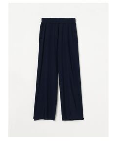 Wool outfit semi wide slit pant