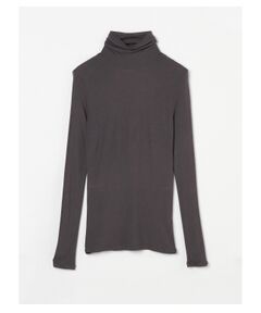 three dots / スリードッツ ニット・セーター | Light weight rib l/s turtle neck