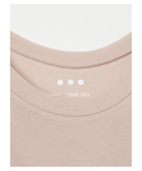 three dots / スリードッツ ニット・セーター | Cash-mix open neck T-shirt | 詳細3