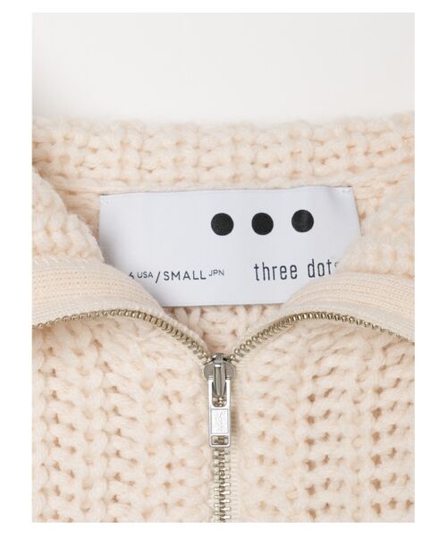 three dots / スリードッツ ニット・セーター | Bulky sweater l/s half zip po | 詳細3