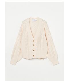 Bulky sweater l/s cable cardy