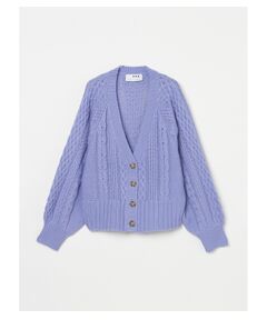 Bulky sweater l/s cable cardy