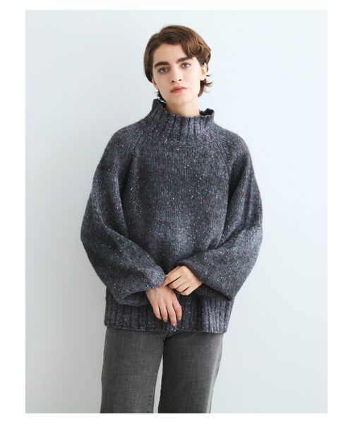 three dots / スリードッツ ニット・セーター | Vintage nep l/s boxy pullover | 詳細6