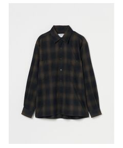 Men's ombre check double pocket shirts