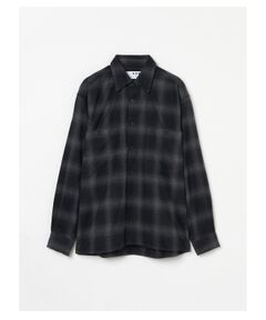 Men's ombre check double pocket shirts