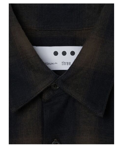 three dots / スリードッツ その他トップス | Men's ombre check double pocket shirts | 詳細3