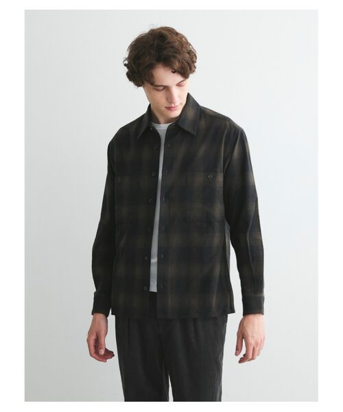 three dots / スリードッツ その他トップス | Men's ombre check double pocket shirts | 詳細7