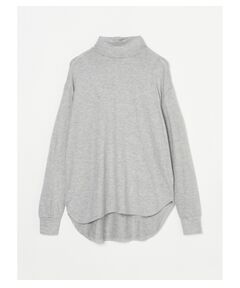 Brushed sweater stand neck tee