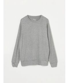 Brushed sweater simple crew neck