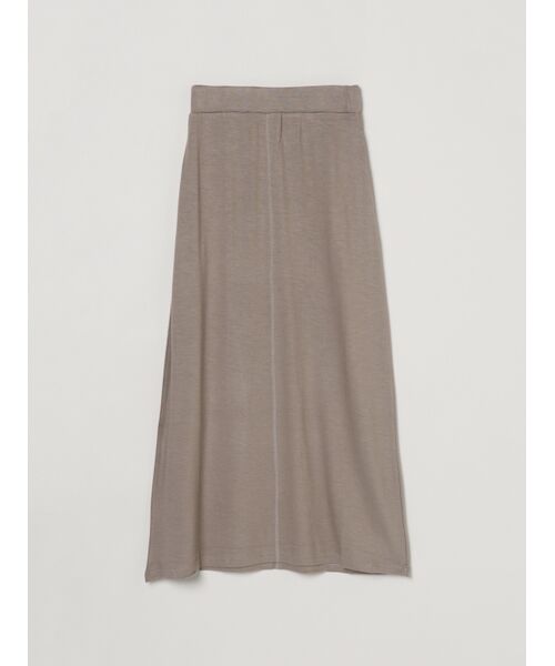 three dots / スリードッツ スカート | Brushed sweater a-line longskirt(fade grey)