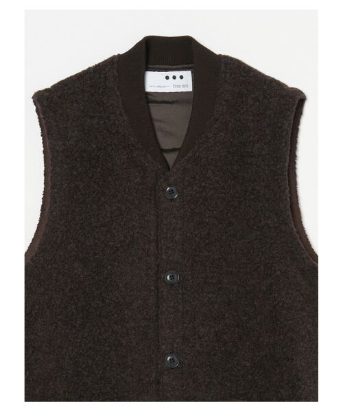 three dots / スリードッツ その他トップス | Men's recycled pile vest | 詳細2