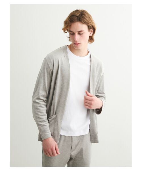 【セール】 Men's modal wool velor cardigan （カーディガン・ボレロ）｜three dots / スリードッツ