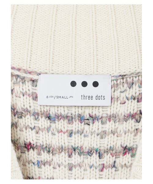 three dots / スリードッツ ニット・セーター | Color tweedy sweater loose vest | 詳細3