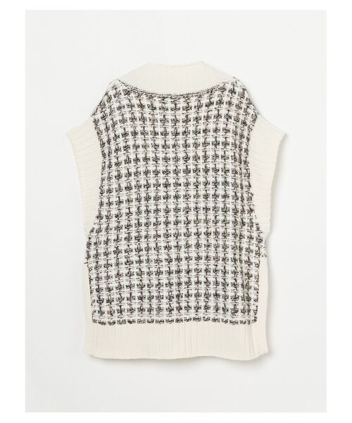 three dots / スリードッツ ニット・セーター | Color tweedy sweater loose vest | 詳細1