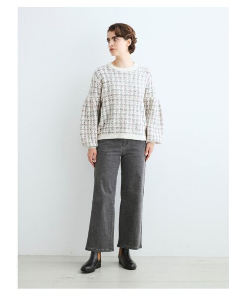 three dots / スリードッツ ニット・セーター | Color tweedy sweater l/spullover | 詳細9