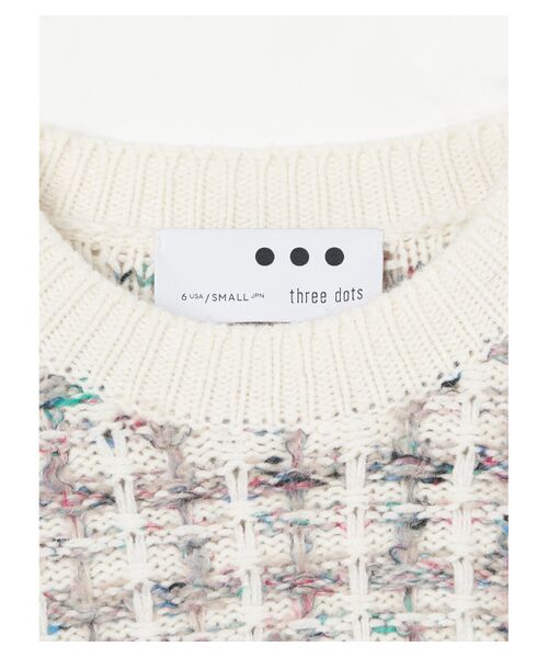 three dots / スリードッツ ニット・セーター | Color tweedy sweater l/spullover | 詳細3