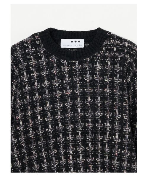 three dots / スリードッツ ニット・セーター | Color tweedy sweater l/spullover | 詳細2