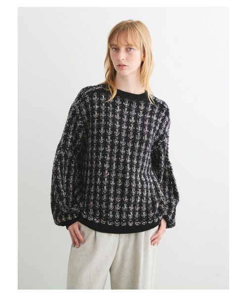 three dots / スリードッツ ニット・セーター | Color tweedy sweater l/spullover | 詳細6