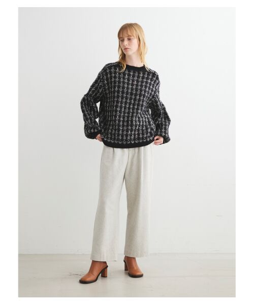 three dots / スリードッツ ニット・セーター | Color tweedy sweater l/spullover | 詳細8