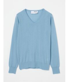 three dots / スリードッツ ニット・セーター | Merino superfine l/s v neck