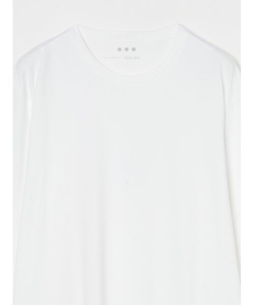 three dots / スリードッツ Tシャツ | Men's powdery cotton crew neck | 詳細2