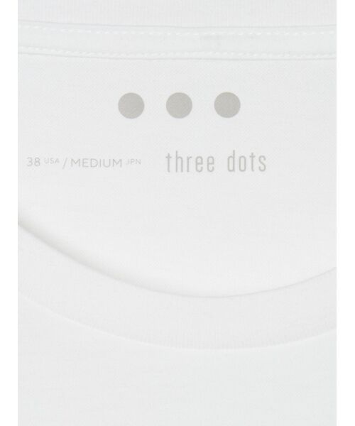 three dots / スリードッツ Tシャツ | Men's powdery cotton crew neck | 詳細3